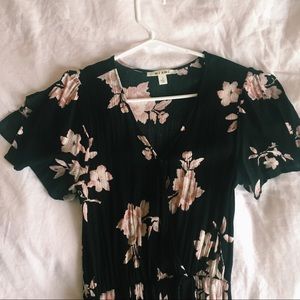 Floral Romper Maxi Dress